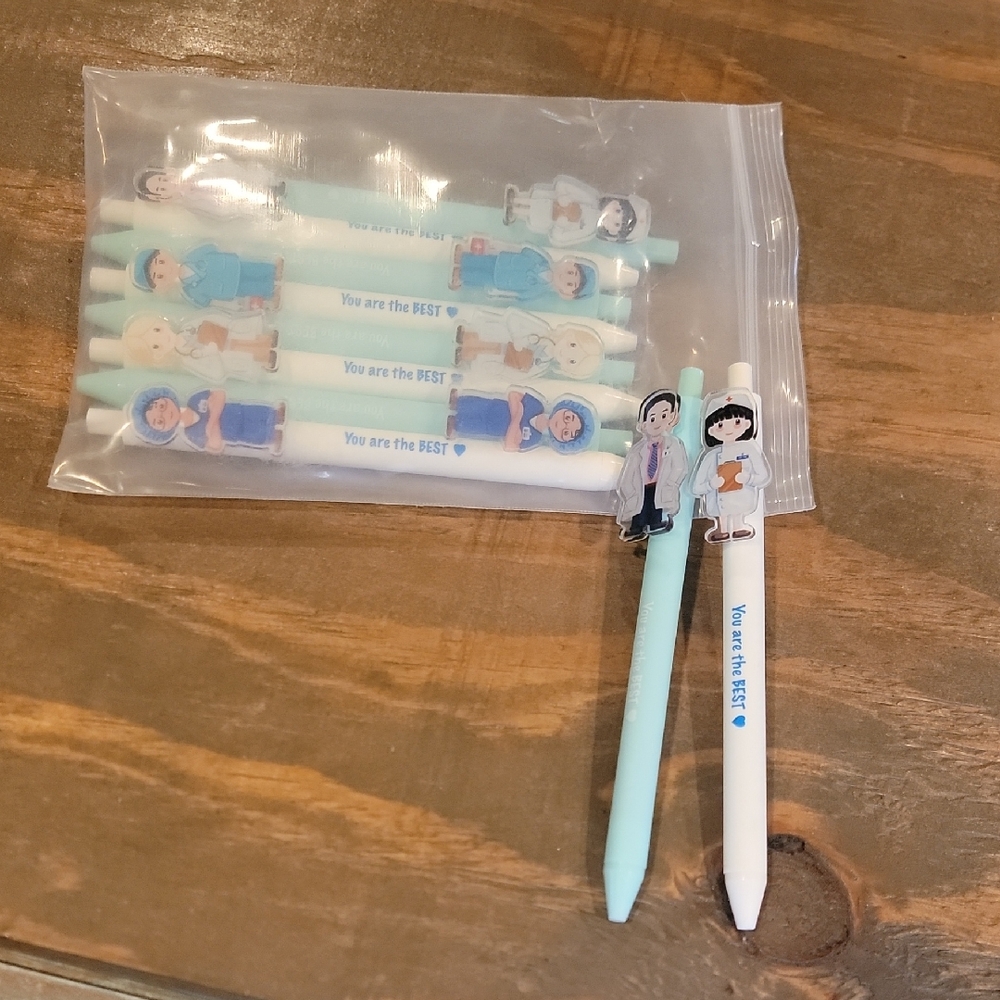 Amazon Character Pens - Mint and White